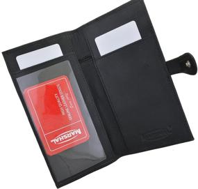 img 3 attached to Stylish & Durable High Marshal Leather Checkbook Cover for Men – Must-Have Men's Accessory!
