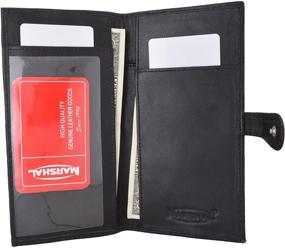img 2 attached to Stylish & Durable High Marshal Leather Checkbook Cover for Men – Must-Have Men's Accessory!