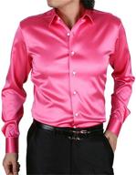 👔 silver button sleeve luxury shirts for men: premium men's clothing and shirts логотип