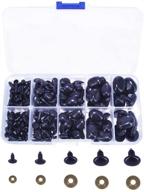 🐻 1 коробка с 125 штуками - овальная форма черного пластикового безопасного носика для мишки-плюшевого, марионетки и рукоделия от bestcyc. логотип