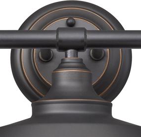 img 2 attached to 🔦 Westinghouse Lighting 6343400 Iron Hill 3-Light Wall Fixture, Highlights Finish with Metal Shades, Oil Rubbed Bronze/White