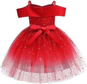 img 2 attached to 🧚 Super Fairy Pageant Shoulder Princess Dresses: Be the Perfect Fairy Princess with Our Girls' Clothing Collection