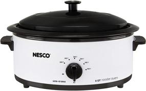 img 4 attached to Nesco 4816-14 White Roaster Oven, 6 quart, Porcelain