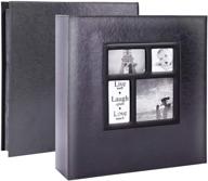 📷 lanpn 4x6 photo album - 800 photos, extra large capacity leather cover - holds 800 pockets for horizontal and vertical pictures - black pages for family weddings logo