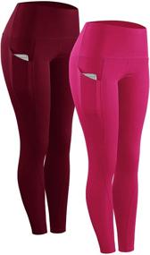 img 4 attached to Stay Comfortable and Organized: Neleus High Waist Yoga Leggings with Pockets