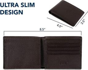 img 3 attached to 👛 Genuine Leather Bifold Wallet with Effective Blocking Functionality