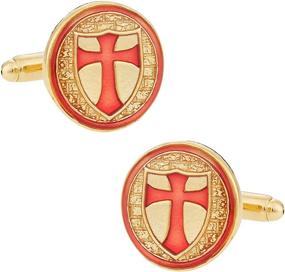 img 4 attached to Knights Templar Gold Tone Cufflinks