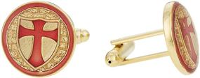 img 3 attached to Knights Templar Gold Tone Cufflinks