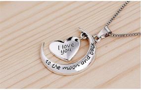 img 1 attached to 🌙 Galaxia Air "I Love You to The Moon and Back Pendants Necklace: The Perfect Heart Pendant Necklace Gift