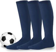 unisex athletic soccer socks - team sports socks multi-pack with cushioning, ideal for youth to adult players logo
