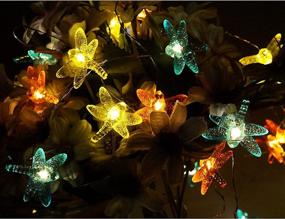 img 1 attached to Vibrant Dragonfly LED String Lights: Battery Operated, 8 Modes, Remote Control - Perfect for Weddings, Parties, Festivals - Indoor and Outdoor Décor