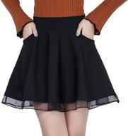 👗 black waisted pleated skater uniforms in us16d1208 - girls' clothing logo