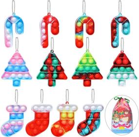 img 4 attached to 🎄 Experience the Festive Joy with Xesakesi Christmas Sensory Keychain Silicone