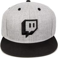 🎮 grey twitch embroidered snapback hat with glitch design logo