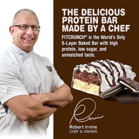 img 1 attached to 🍫 FITCRUNCH Protein Bars: Robert Irvine's 6-Layer Baked Bar with Only 6g of Sugar (Variety Pack, 12 Bars)