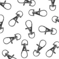 50-pack of 1.5" metal swivel clasps: snap-on keychain ring hooks for keys & lanyards logo