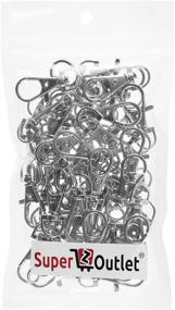 img 1 attached to 50-Pack of 1.5" Metal Swivel Clasps: Snap-On Keychain Ring Hooks for Keys & Lanyards