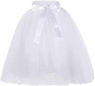 👗 zcaynger fluffy ribbon girls' clothing: 4 layer dancing skirts & skorts logo