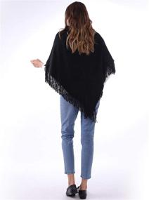 img 1 attached to MissShorthair Winter Ponchos Pancho Sweater Women's Accessories