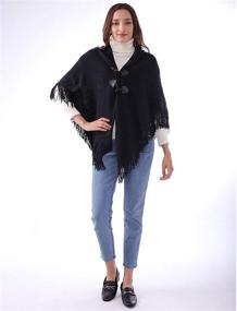 img 2 attached to MissShorthair Winter Ponchos Pancho Sweater Women's Accessories