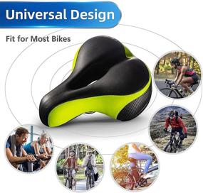 img 1 attached to 🚲 Xmifer Comfortable Wide Bicycle Seat – Oversized Bike Saddle with High Memory Foam, Dual Shock Absorbing Ball, and Extra Wide Gel Cushion - Ultimate Replacement Bike Seat for Men and Women