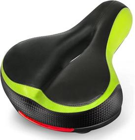 img 4 attached to 🚲 Xmifer Comfortable Wide Bicycle Seat – Oversized Bike Saddle with High Memory Foam, Dual Shock Absorbing Ball, and Extra Wide Gel Cushion - Ultimate Replacement Bike Seat for Men and Women