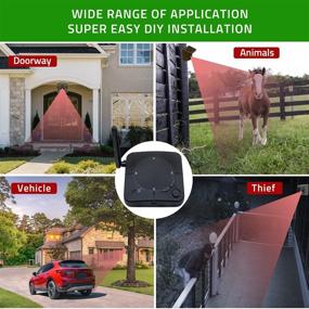 img 1 attached to Toncont Driveway Alarm System - 1/2 Mile Solar Motion Sensor, Long Range Wireless Weatherproof PIR Motion Detector, Protect Security Alert System for Home, Garage Property