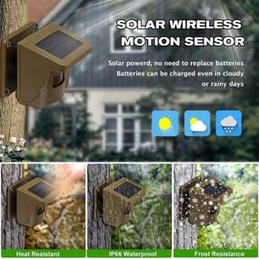 img 2 attached to Toncont Driveway Alarm System - 1/2 Mile Solar Motion Sensor, Long Range Wireless Weatherproof PIR Motion Detector, Protect Security Alert System for Home, Garage Property