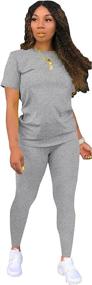 img 3 attached to AOMONI Women's Summer Plus Size Tracksuit Short Set with Casual Short Sleeve T-shirt - Two Piece Outfit