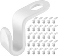 👔 geilihome clothes hanger connector hooks - space saving cascading connection for closet - 60pcs white cascading clothes hangers logo