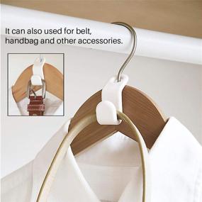 img 1 attached to 👔 Geilihome Clothes Hanger Connector Hooks - Space Saving Cascading Connection for Closet - 60PCS White Cascading Clothes Hangers