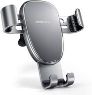 smartdevil air vent phone holder - adjustable car cradle for cellphones, one-handed operation - compatible with iphone and all smartphones (grey) logo