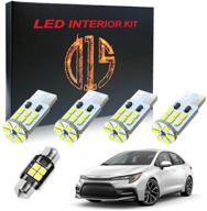 💡 d15 lighting led interior light kit for toyota corolla sedan hatchback - upgrade your interior with 6000k white map dome cargo license plate bulbs (8 pieces) logo