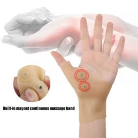 img 3 attached to Magnetotherapy Fingerless Waterproof Compression Gloves for Tendonitis Relief