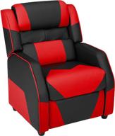 🎮 amazon basics kids/youth gaming recliner: ultimate comfort for children 3+ years, black and red logo