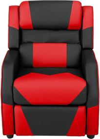 img 3 attached to 🎮 Amazon Basics Kids/Youth Gaming Recliner: Ultimate Comfort for Children 3+ Years, Black and Red
