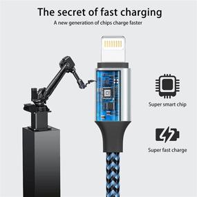 img 2 attached to 2 пакета 10FT 20W MFi сертифицированный кабель USB C к Lightning - Синхронизация и зарядка для iPhone 13/12/12 Pro/12 Pro Max/11/11 Pro/11 Pro Max/XS/XS Max и другие - Нейлоновый оплетенный кабель Type C к iPhone Charger