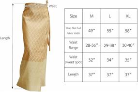 img 1 attached to 👗 RaanPahMuang Thailand Formal Sarong Skirt - Medium Women's Clothing