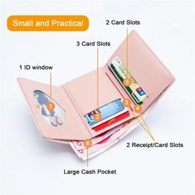 img 3 attached to Stylish Ladies Leather Pattern Tri Fold Handbags & Wallets for Women - Ideal Wallets