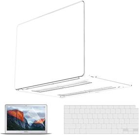 img 4 attached to 🖥️ IMDCASE Crystal Clear MacBook Air 13 Inch Case 2020 2021 2019 2018 Release A2337 M1 A2179 A1932 Touch ID Retina: Plastic Hard Shell + Keyboard Cover + Screen Protector