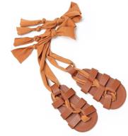 👶 hsdsbebe baby girls gladiator sandals: stylish pu leather roman lace-up shoes for toddler first walkers at the beach logo