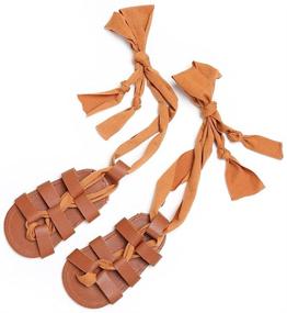 img 1 attached to 👶 HsdsBebe Baby Girls Gladiator Sandals: Stylish Pu Leather Roman Lace-up Shoes for Toddler First Walkers at the Beach