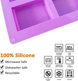 img 1 attached to Silicone Cavities Rectangle Chocolate Tray（Purple Crafting