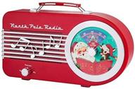 🎅 mr. christmas north pole radio holiday décor, size: one, color: red logo