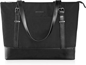 img 4 attached to 💼 KROSER Laptop Tote Bag 15.6 Inch - Large Shoulder Bag with USB Charging Port, Water-Repellent Nylon | Stylish Women's Handbag for Computers - Lightweight & Versatile