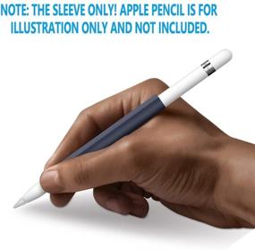img 1 attached to 🖊️ FRTMA Магнитная накладка для Apple Pencil - Мягкий силиконовый держатель, Полуночно-синий (аксессуар для iPad Pro)