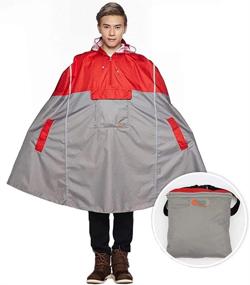 img 2 attached to 🚴 Optimized Lightweight Cycling Rain Poncho with Hood, Bike Raincoat and Reflective Strips