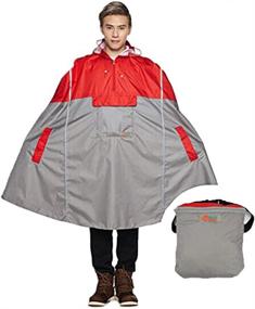 img 4 attached to 🚴 Optimized Lightweight Cycling Rain Poncho with Hood, Bike Raincoat and Reflective Strips