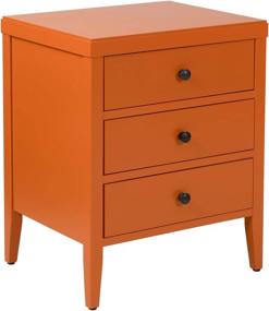 img 4 attached to Stylish Orange Jean Table – Compact Size of 19x15x23 – East at Main