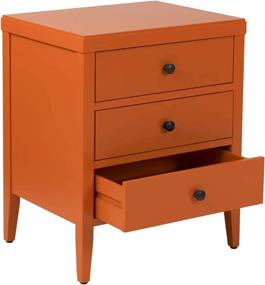 img 2 attached to Stylish Orange Jean Table – Compact Size of 19x15x23 – East at Main